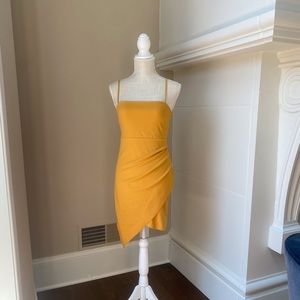 Small gold asymmetrical dress